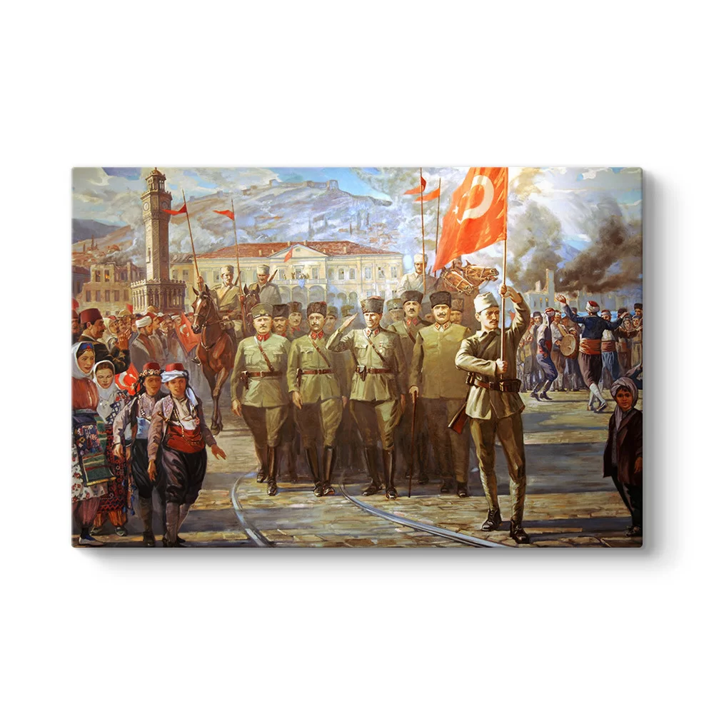 Atatürk'ün İzmir'e Girişi Kanvas Tablo